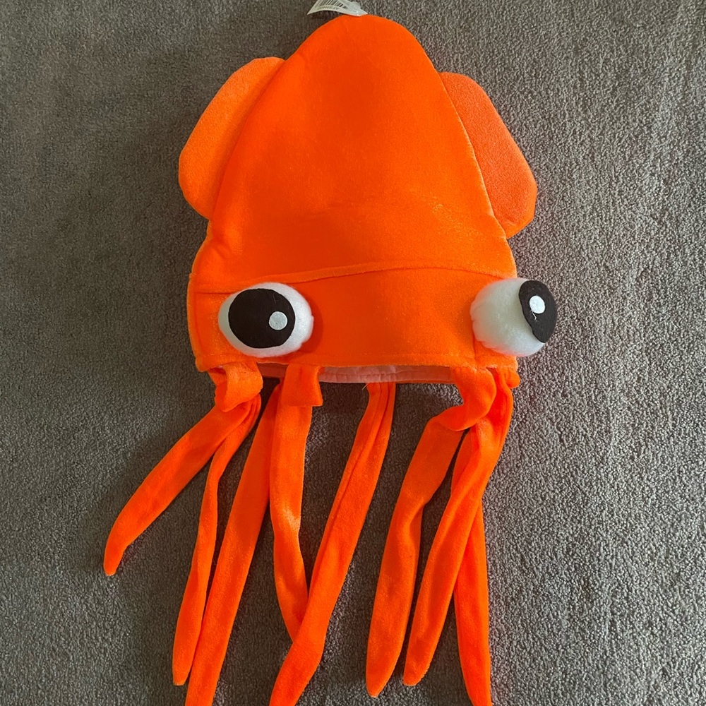 Orange Squid Hat